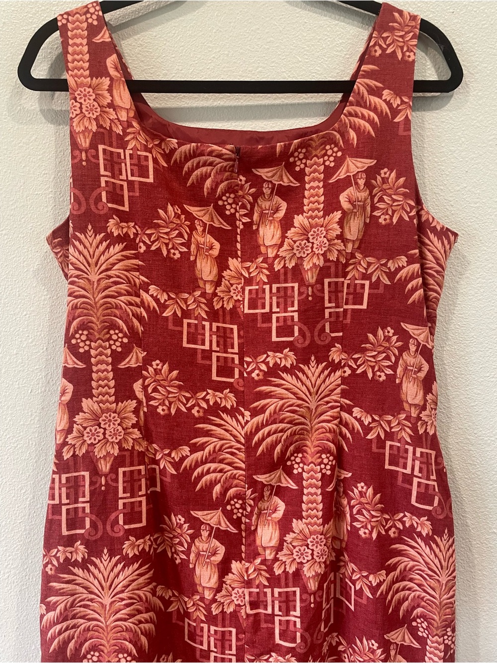 Virgo Vintage Lined Print Dress - Picture 12 of 13
